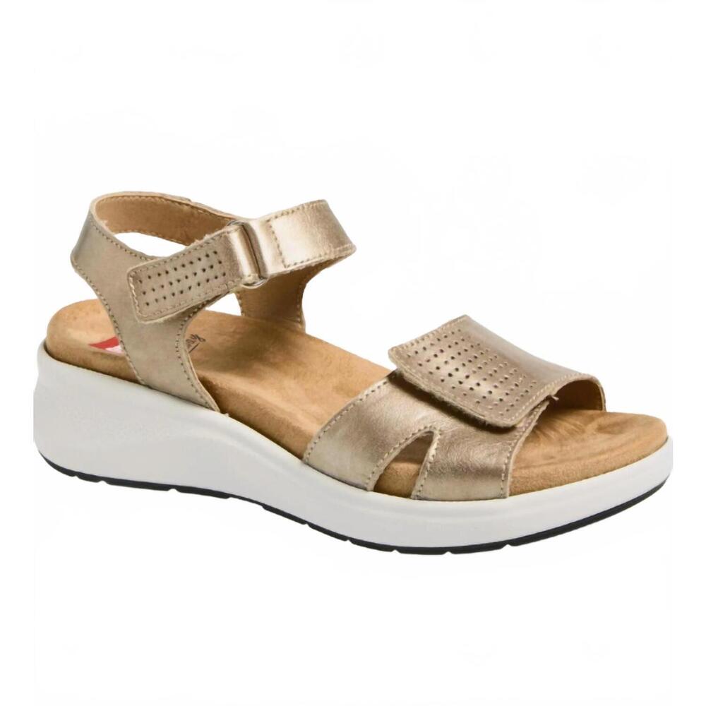 NEW ONFOOT women's marta sandal in metalzido taupe